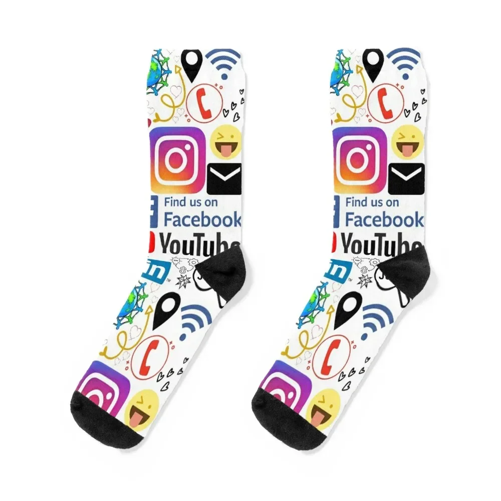 

Lovers of social media Socks Novelties kawaii gym Socks Girl Men's