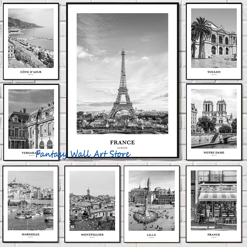 فرنسا باريس بوردو كين ليه ديوكس ألبيس لو مونت سانت ميشيل كاسيس ليون السفر المشارك حائط لوح رسم صورة ديكور المنزل