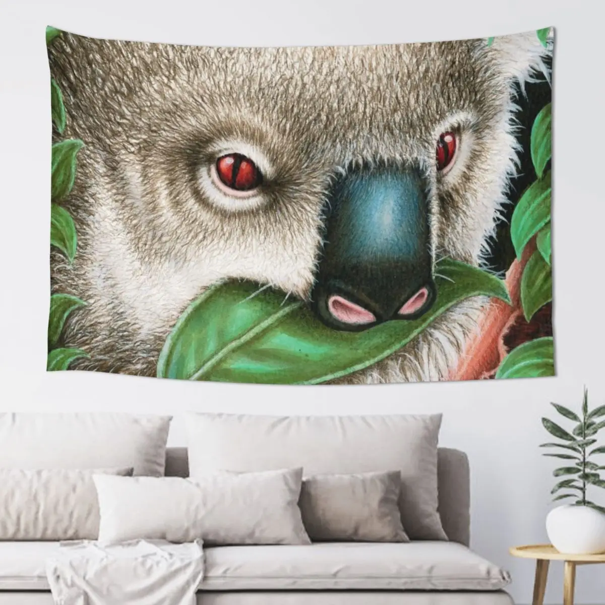 

Cute Koala Munching a Leaf Tapestry Decoration Bedroom Home Decorating House Decoration Tapestry