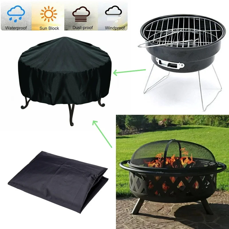 

Outdoor Camping Portable Oxford Barbecue Grill Waterproof Cover For Rainy Days Insulation Cover For Winter Protective Cover