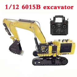 6015B 1/12 RC Hydraulic Excavator Metal Model Whole Machine Brushless Configuration 18 Channels Adult Toy Remote Control Car