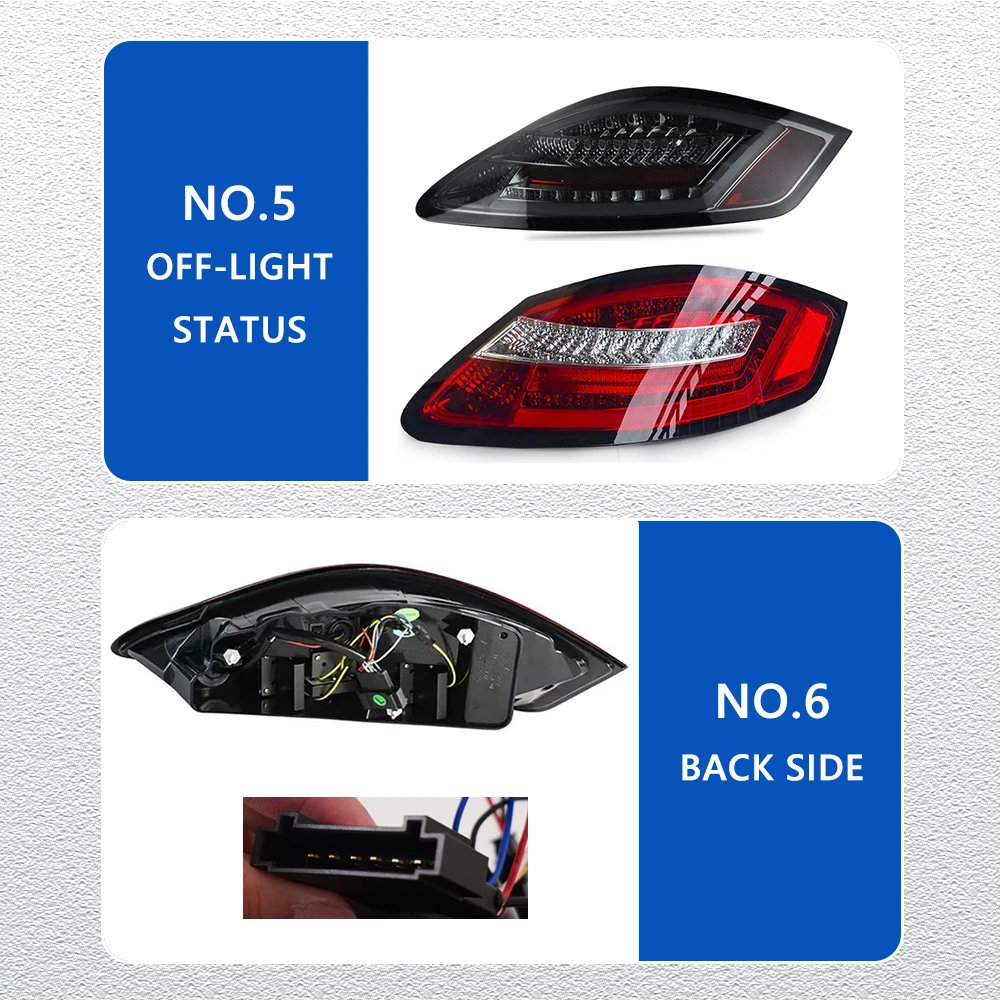 Styling LED Tail Lights for Porsche Cayman 987 2004-2008 full led Car Taillights Assembly Signal Auto Accessories Modified Lamp - view 5