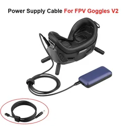 BRDRC 1.53M FPV Power Supply Cable for DJI Avata/FPV Goggles V2 USB-PD Fast Charger PD Port Mobile Power Line for FPV Goggles V2