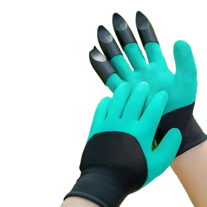 Gardening gloves, stab-proof and waterproof, wear-resistant with claws, weeding and digging, special for anti-sticking