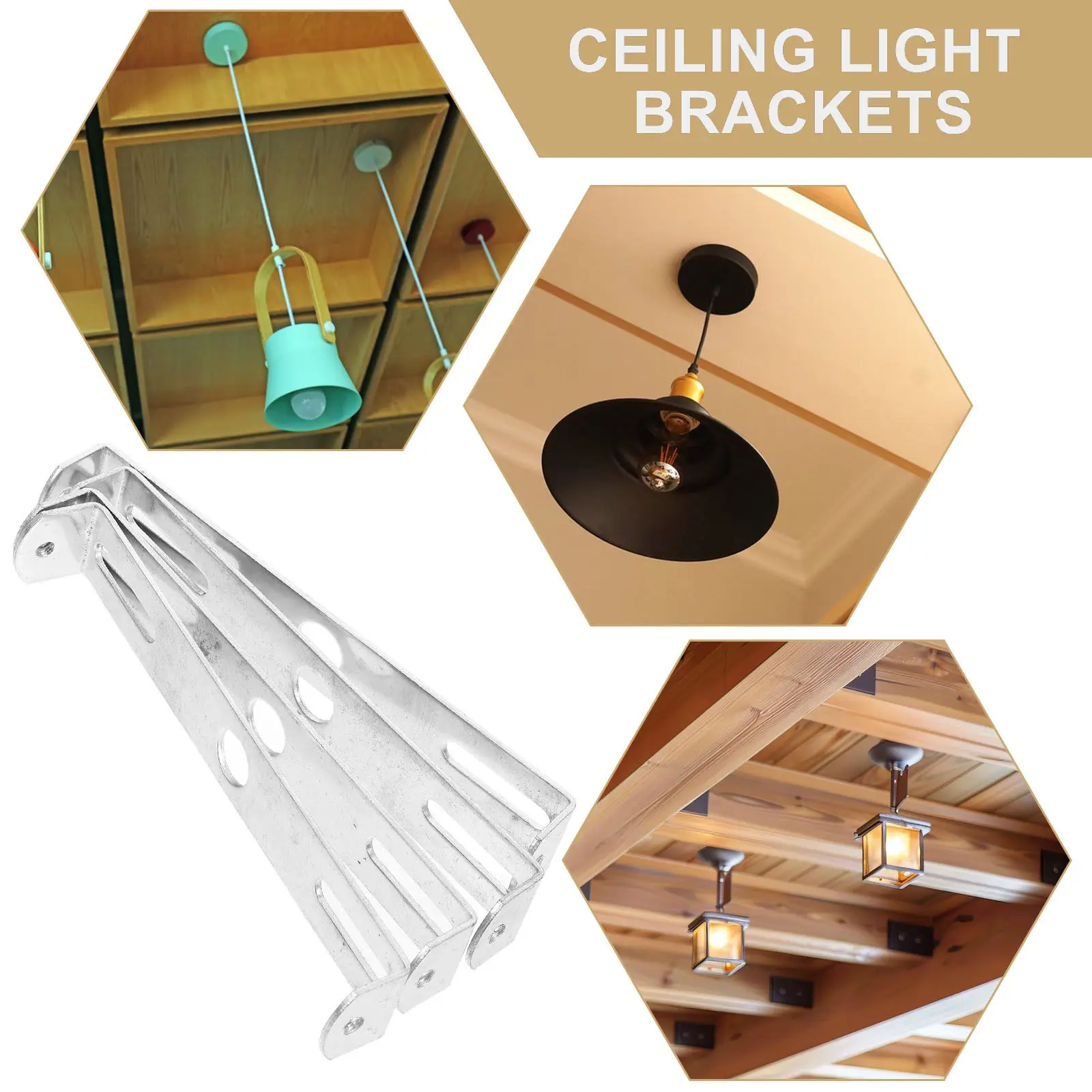 4Pcs Ceiling Light Plate Bracket Easy Install Multipurpose Mounting Bracket for Ceiling Fan Support Lamp Fixture Crossbar DIY