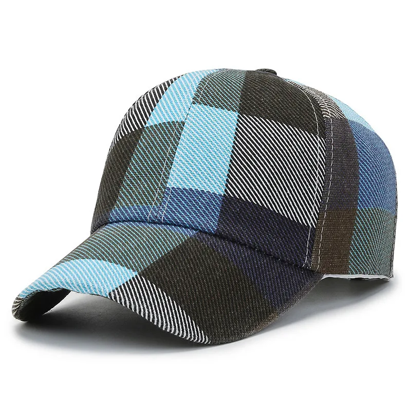 New Spring Summer Women Men Plaid Baseball Caps Outdoor Cool Lady Male Sun Cap Hat For Women Men Fashion