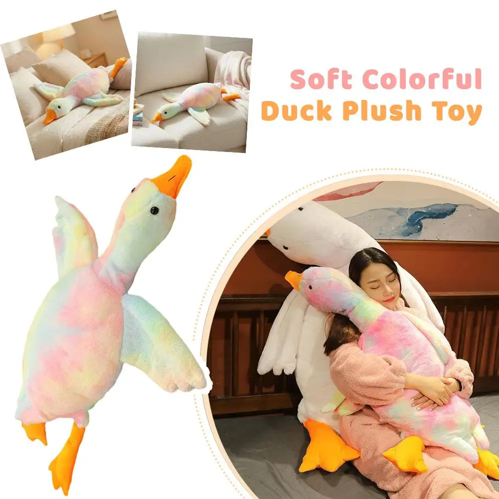 

Мягкая спальная кукла для девочек, спящая красочная утка, плюшевая игрушка-компаньон, успокаивающая тревогу, игрушечная комната для домашних животных, украшение для домашней куклы