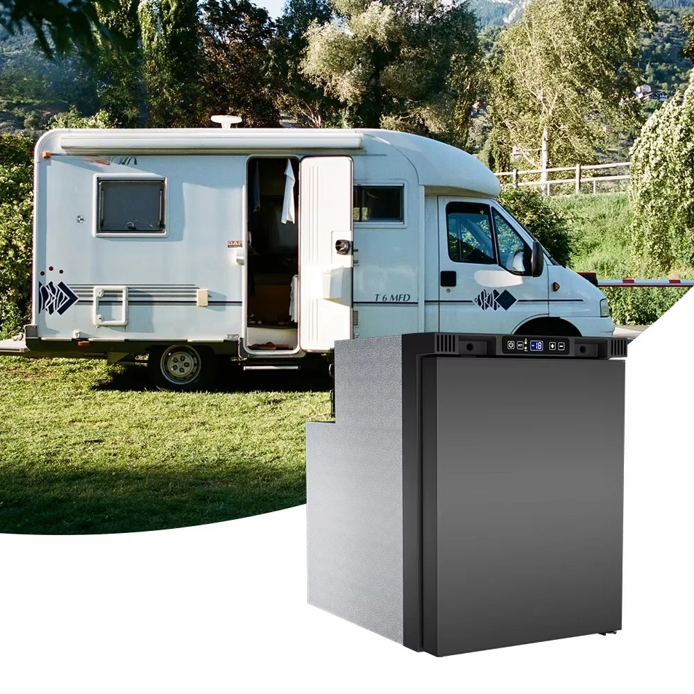 

Factory Price Campervan Accessories Compressor Frigo 12V Rv Fridge 50L Camping Refrigerator Coolercustom
