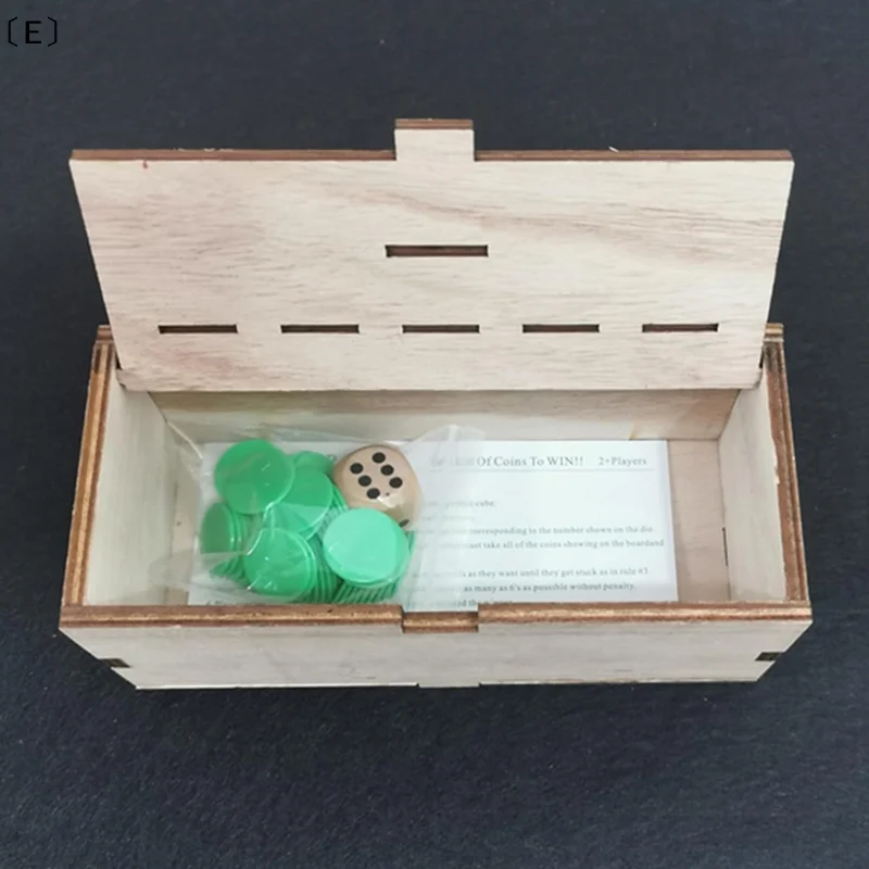 

〔E〕Penny Board Game Works With Coins For 2 6 Players Get Rid Of Coins To Win Simple Strategic Dice Fun Wood Box〔Winter5〕