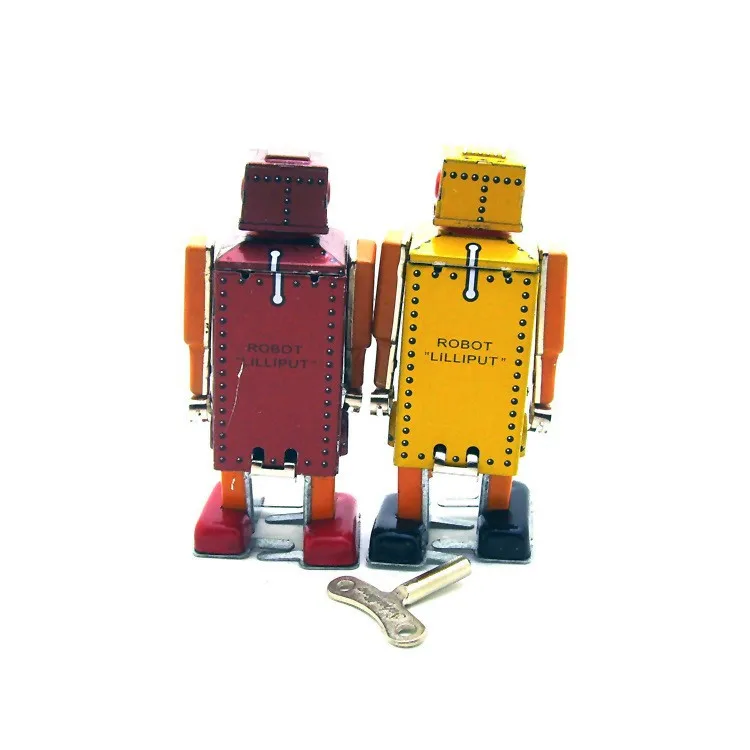 MS651 Mały robot ze stalowymi zębami Retro nostalgiczny kreatywny prezent Spersonalizowana ozdoba tematyczna Żelazna zabawka