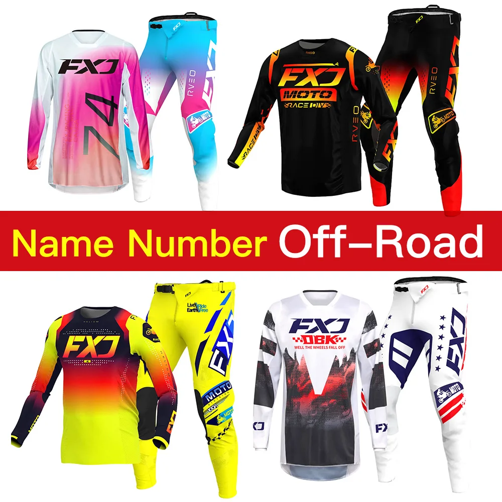 Motocross Jersey Pant Kits Pink Women's Racing Suit Black Mens Enduro Cross Customize Off-Road MX MTB MOTO Name Number 2026