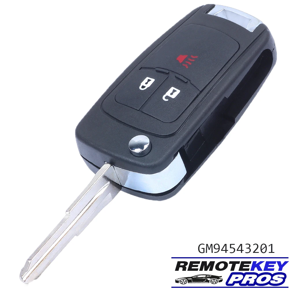 DIYKEY OEM GM94543201 for Chevrolet Spark 2013 2014 2015 2016 Flip Remote Key FOB 3 Button 315MHz 433Mhz NO Chip / 8E/ID46 Chip