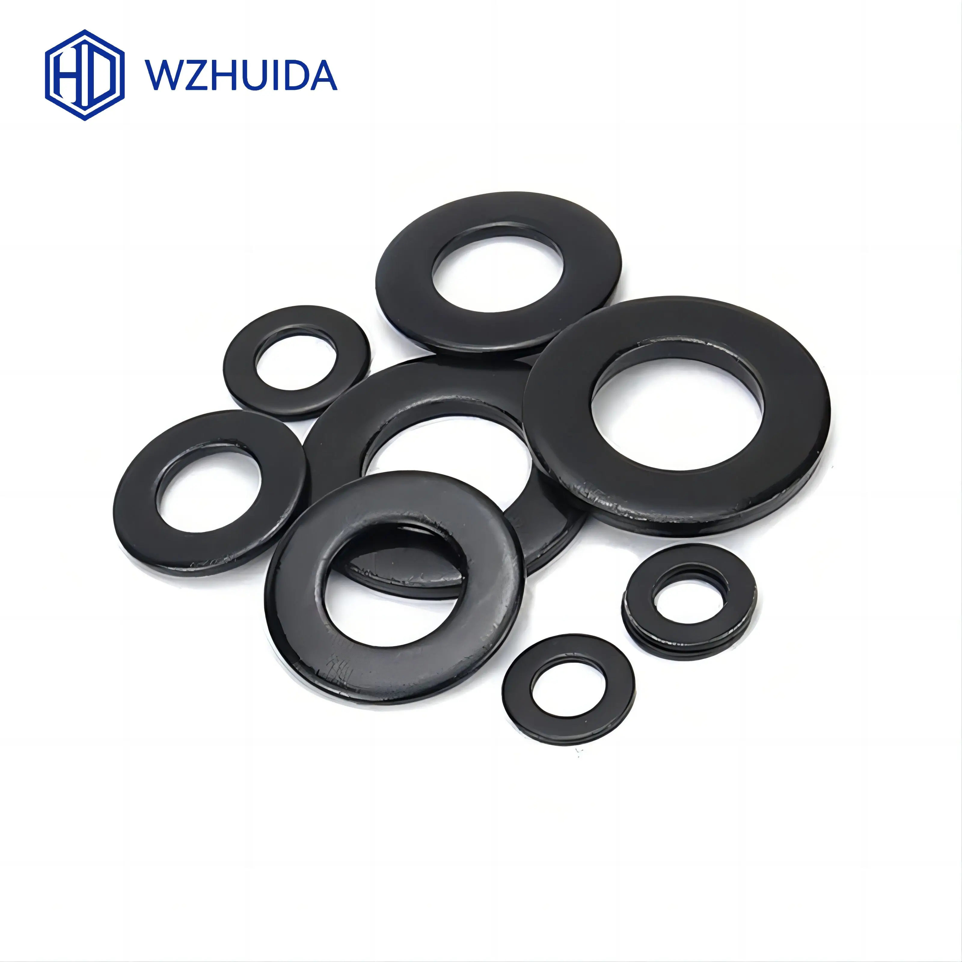 20-100pcs M2 M3 M4 M5 M6 M8 M10 M12 DIN125 GB97 Black A2-70 304 Stainless Steel Flat Washer Plain Gasket Pad