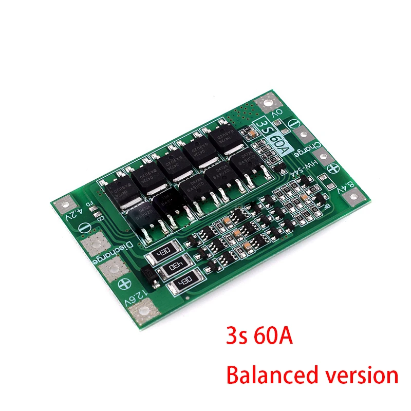 3S/4S 40A 60A Li-ion Lithium Battery Charger Protection Board 18650 BMS For Drill Motor 11.1V 12.6V/14.8V 16.8V Enhance/Balance