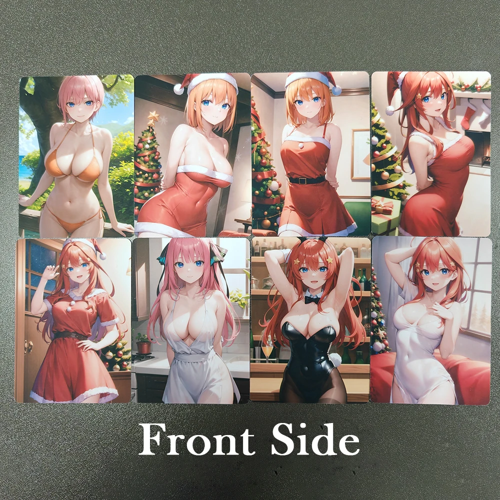 The Quintessential Quintuplets Sexy Cards Adult Nude Cards 8PCS Double Sided Mosaic-free 18+ Animation Collection Card