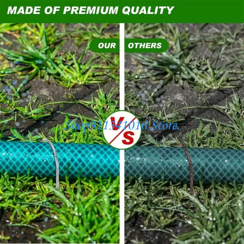  100PCS Galvanized U Shaped Garden Fasteners 6 Inch Long For Watering Tubing And Landscape Fabric