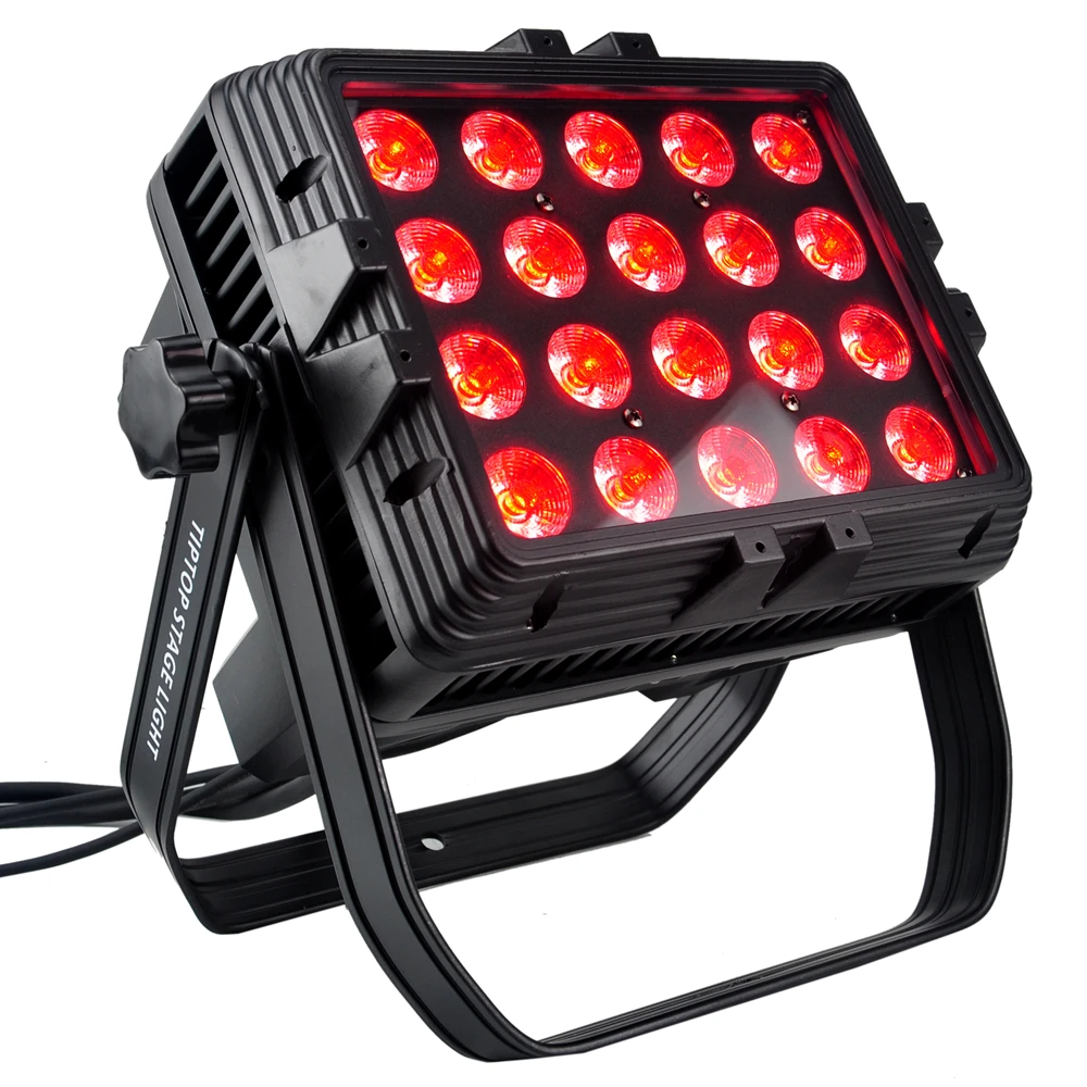 Gigertop 4in1 Road Case Pack 20x18W Wall Wash 6/10 Channel DMX512 Bar Flood Light 200W IP65 Outdoor DJ Club Wedding Party Disco