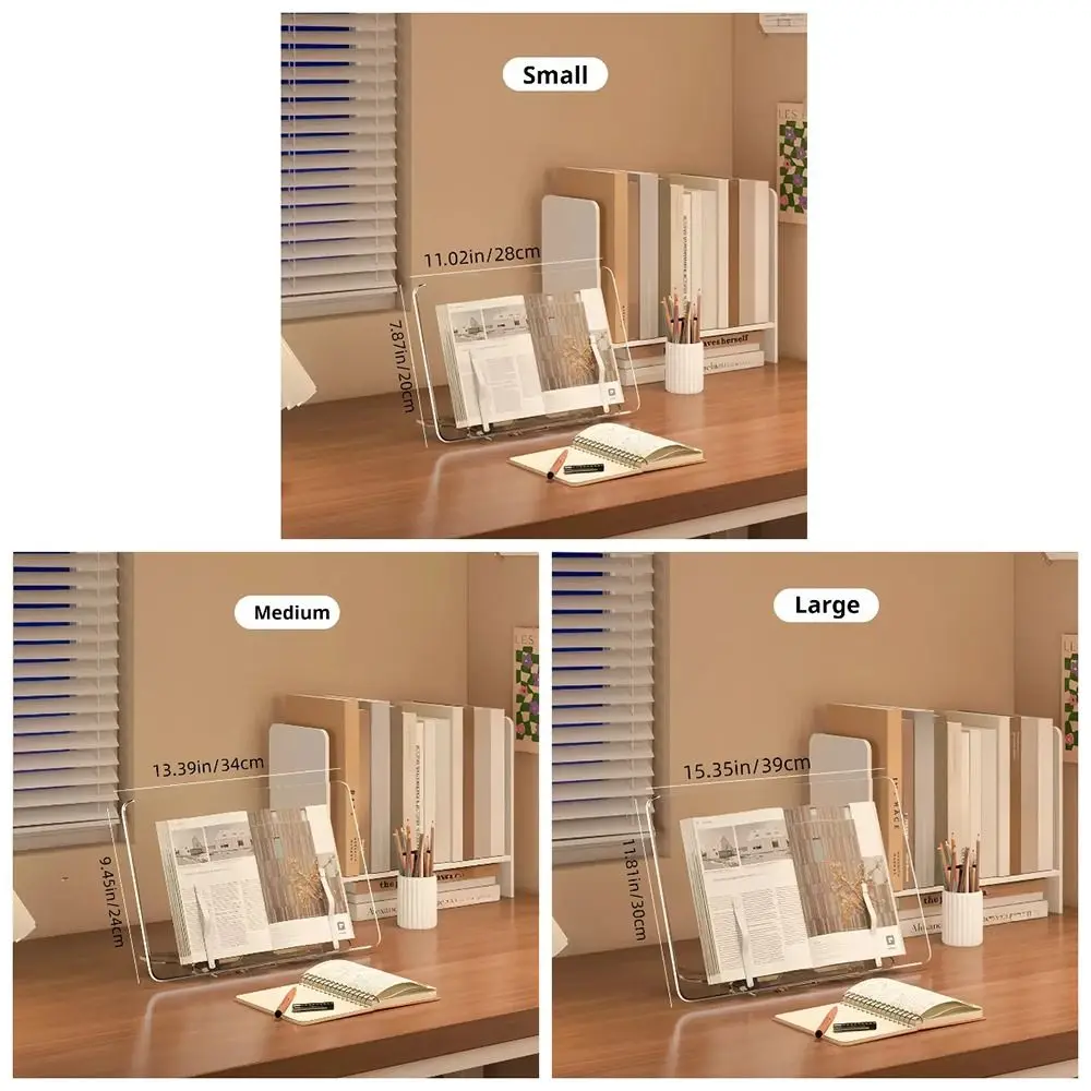 13 調整可能な傾斜角度アクリルブックスタンド快適な読書多機能ラップトップホルダートレイ滑り止め安定