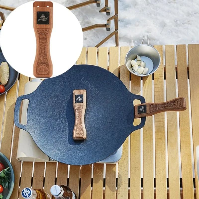 

Открытый гриль-барбекю с деревянной термостойкой ручкой, регулируемая термостойкая изоляция с блокировкой для кемпинга, уличные инструменты