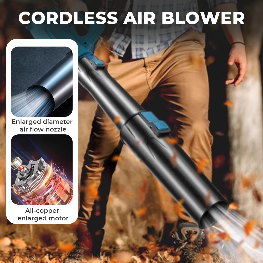 

Cordless Leaf Blower Cannon Blower Electric Air Blower Battery Set Leaves Snow Dust Cleaning Tool for Makita 18-21V Battery Pin