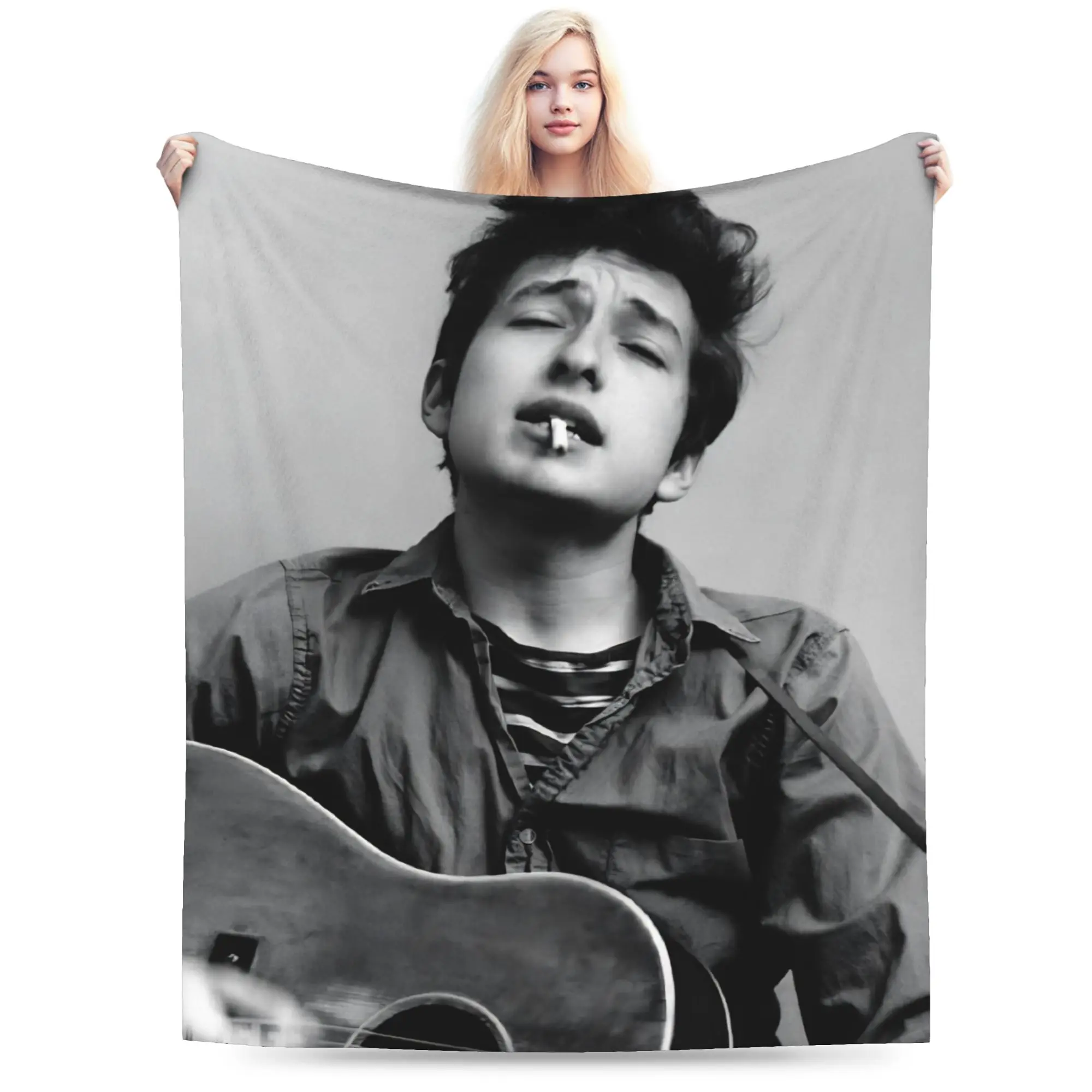 Bob Dylan Singer Printed Blanket For Men Women Cozy Soft  Throw Blankets for Sofa 50x60 Inches Multi-size