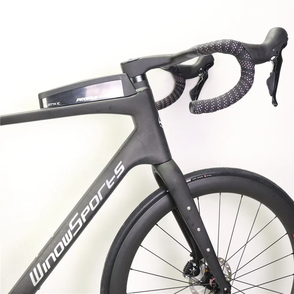 Winowsports all inner cable gravel carbon disc brake frame on and off road dirt bike racing bicycle custom complete road bike