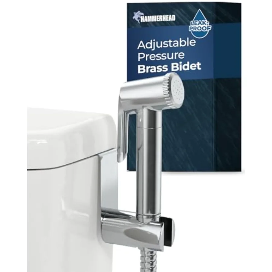 

Металлический регулируемый ручной бидетный распылитель для унитаза с шлангом 47 дюймов и герметичным Т-образным соединением