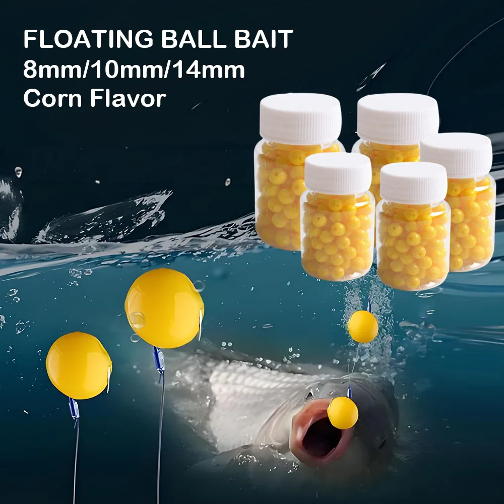 

Soft Fishing Lures Floating Ball Bait Corn Carp Floating Underwater Realistic Silicone Carp Fishing Lure Fish Bait Accessories