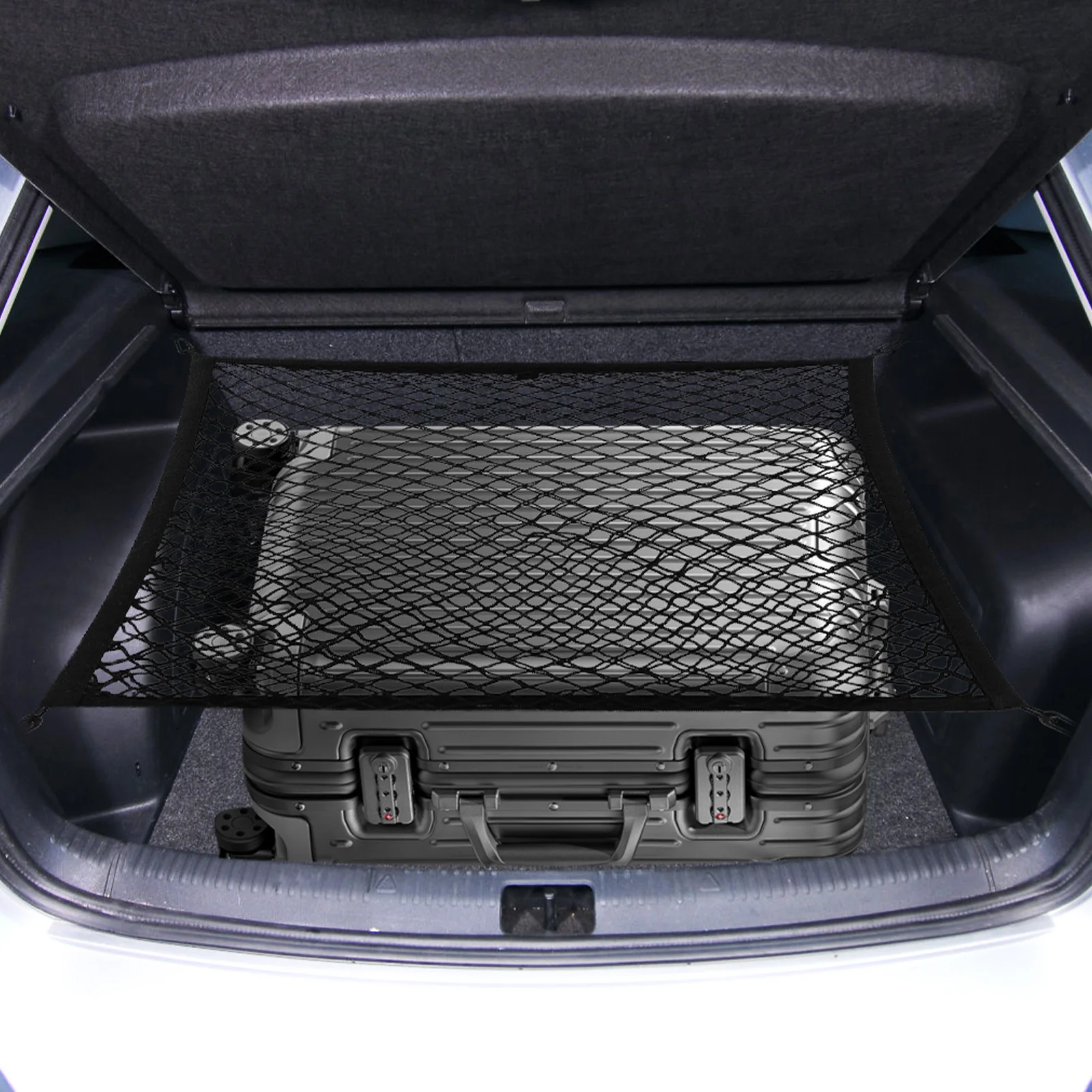 

Trunk Net Pocket Storage For Cargo Thicken Automotive Nets Black Organizer Luggage Elastic Polyester Durable Reinforced Multi