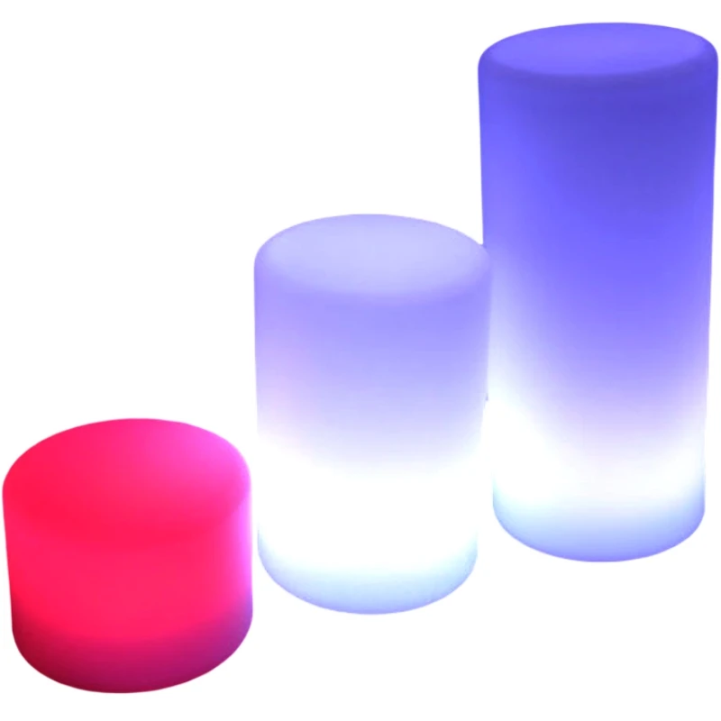 Colorful remote waterproof turn on/off LED Plastic Cylinder Light  VC-B1624