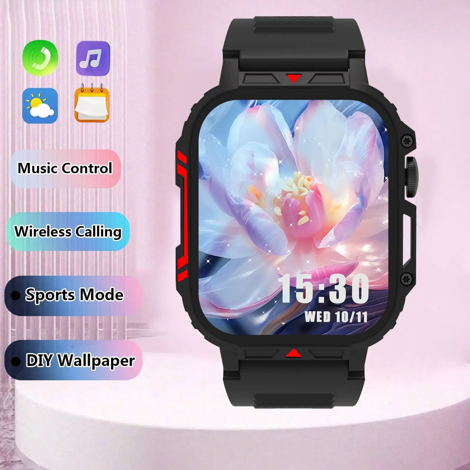 

Новые умные часы 2026 года с HD-сенсорным экраном — беспроводные звонки, управление камерой и музыкой, настраиваемый дисплей, совместимость с iOS и Android (унисекс)