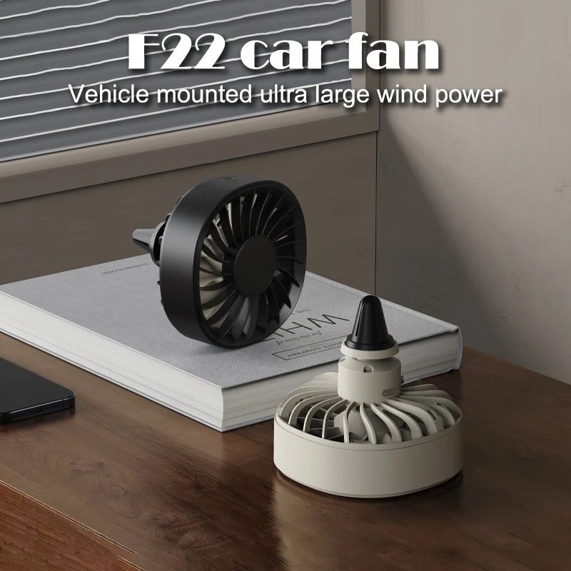 Powerful Cooling Solution; USB Car Vent Fan with Adjustable Speeds and Light; Ideal for Rear Seat Heat Dissipation