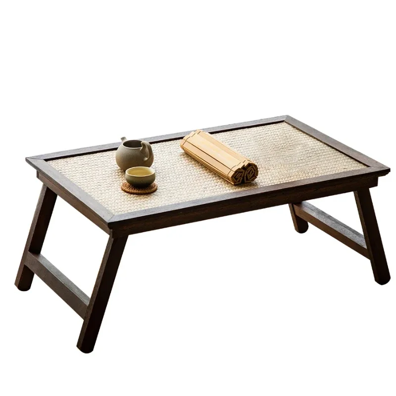 Mesa kang plegable de estilo japonés para el hogar, alféizar de ventana, ventana de Bahía de mesa baja, mesa de centro pequeña, mesa tatami, tabl de té retro