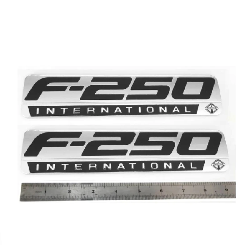 

2pcs F-250 International Emblem Badge Stickers Plastic Car Badge for F250 Trucks