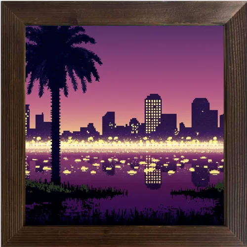 Urban and Landscape Scenery Are Elements, American Printing Oil Painting, Waterproof, Suitable for Home Store Decoration