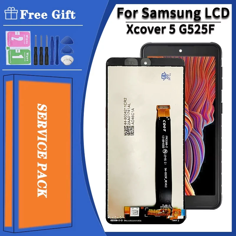 5,3-дюймовый ЖК-дисплей IPS для Samsung XCover 5 G525 G525F, G525F/DS, ЖК-дисплей с цифровым преобразователем сенсорного экрана X Cover 5, сборка дисплея