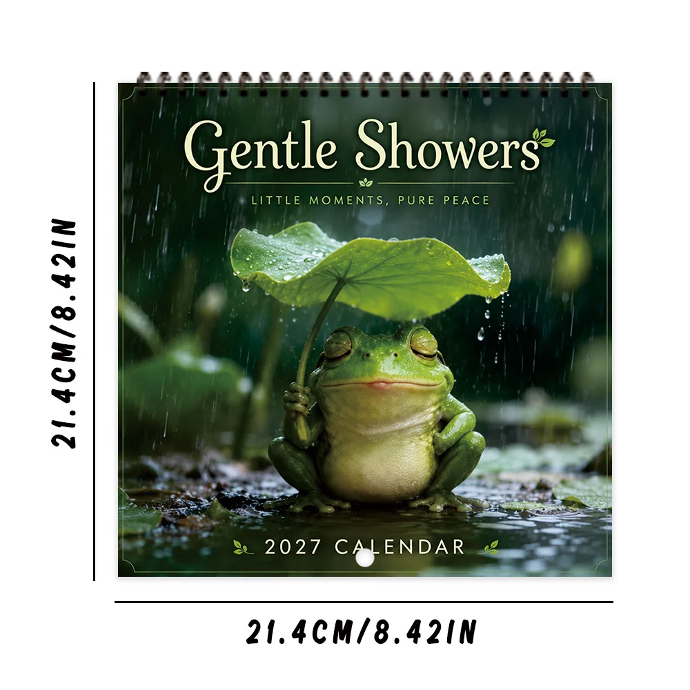 1pc 2027 Wall Calendar,quirky And Cute Frog Theme, 12-month Monthly Planner, Perfect Gift For Birthdays, Christmas, And New Year
