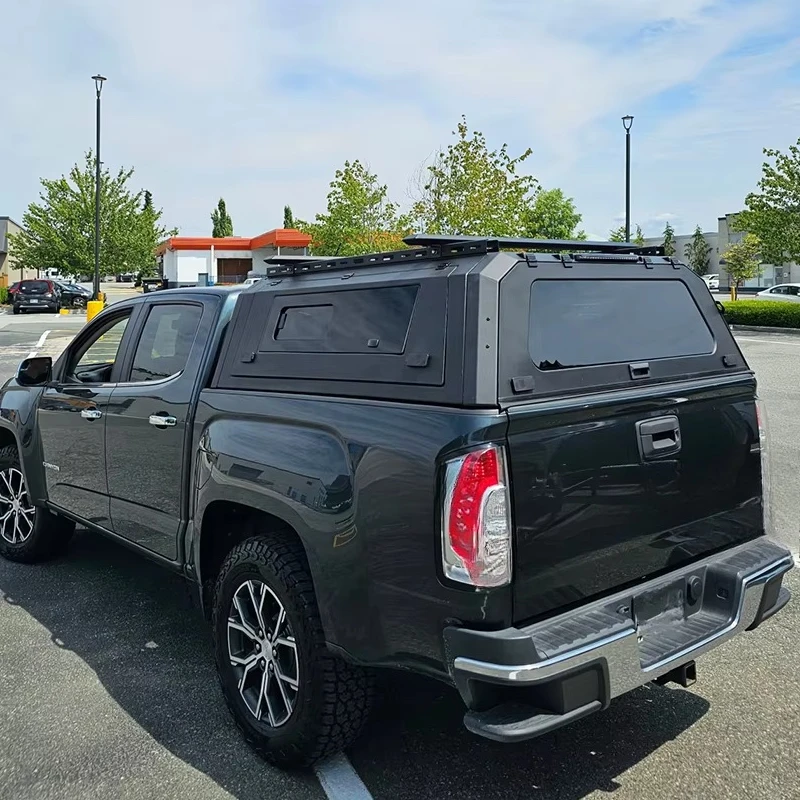 Waterproof Aluminum Alloy Pickup Truck Hardtop Canopy Camper Shell Locking Tailgate Roof Rack for Hilux Camping Life