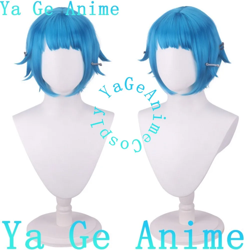 

Arcane Young Jinx Pink Blue Short Role Playing Wig Halloween Party Hairstyle