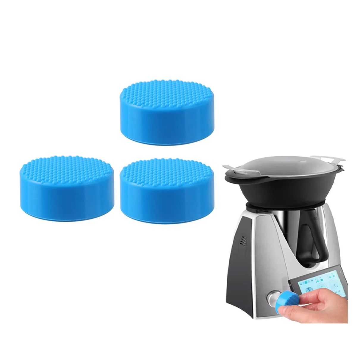 ГОРЯЧИЙ 3 шт. силиконовый чехол защитный пылезащитный чехол украшение процессора подходит для блендера Thermomix TM6 зеленый