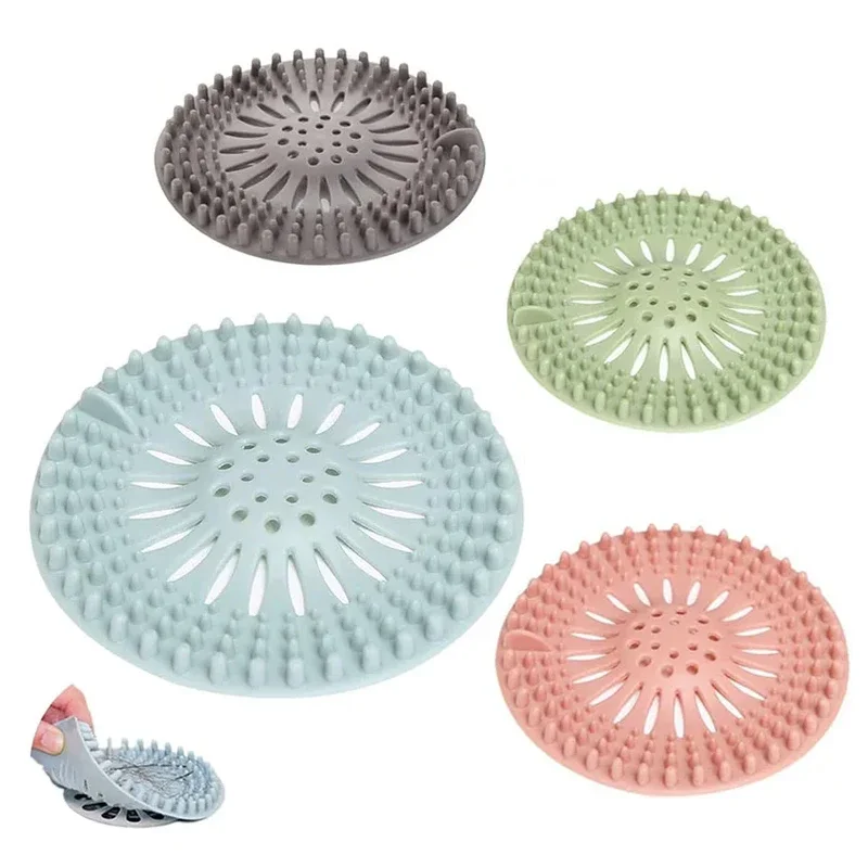 

Silicone Kitchen Sink Sewer Shower Filter Drain Cover Stopper Sink Strainer Drainer Floor Drain Hair Catcher Bathroom Accessorie