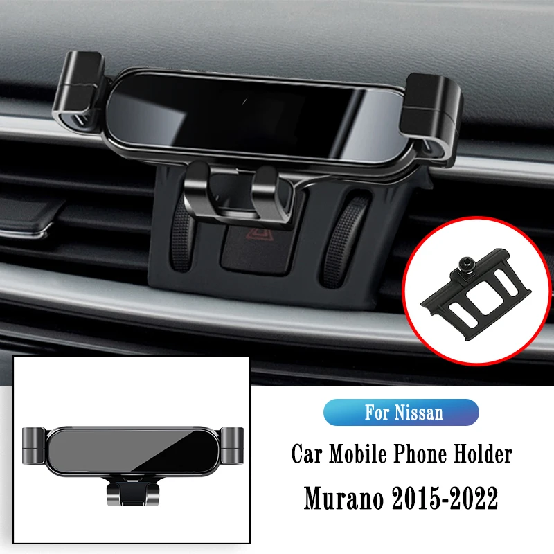 

Car Phone Holder For Nissan Murano 2015-2022 Gravity Navigation Bracket GPS Stand Air Outlet Clip Rotatable Support Accessories