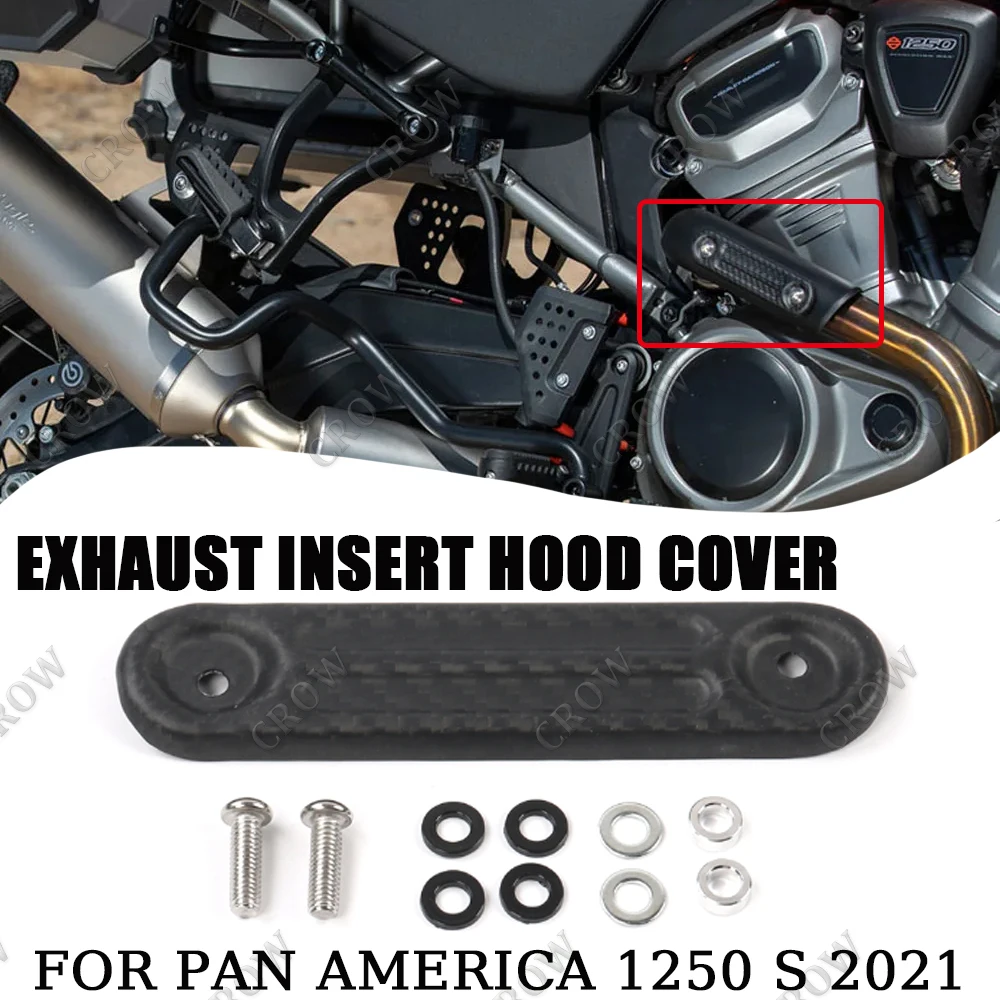 FOR PAN AMERICA 1250 S New Motorcycle Accessory Black Carbon Screamin Eagle Fiber Exhaust Shield Insert Cover Protect