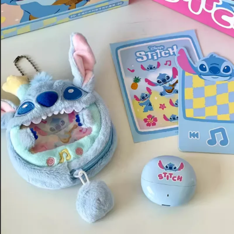 

Genuine Lilo & Stitch Bluetooth Earphones 5.4 Wireless Waterproof Semi-In-Ear Type Earphones With Cover Surprise Birthday Gifts