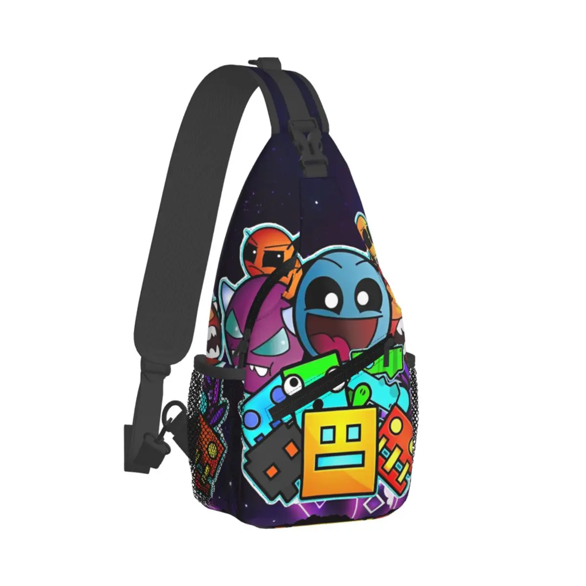 

Geometry Cube Gaming Dash Small Sling Bags Chest Crossbody Shoulder Backpack Outdoor Hiking Daypacks Printed Pack