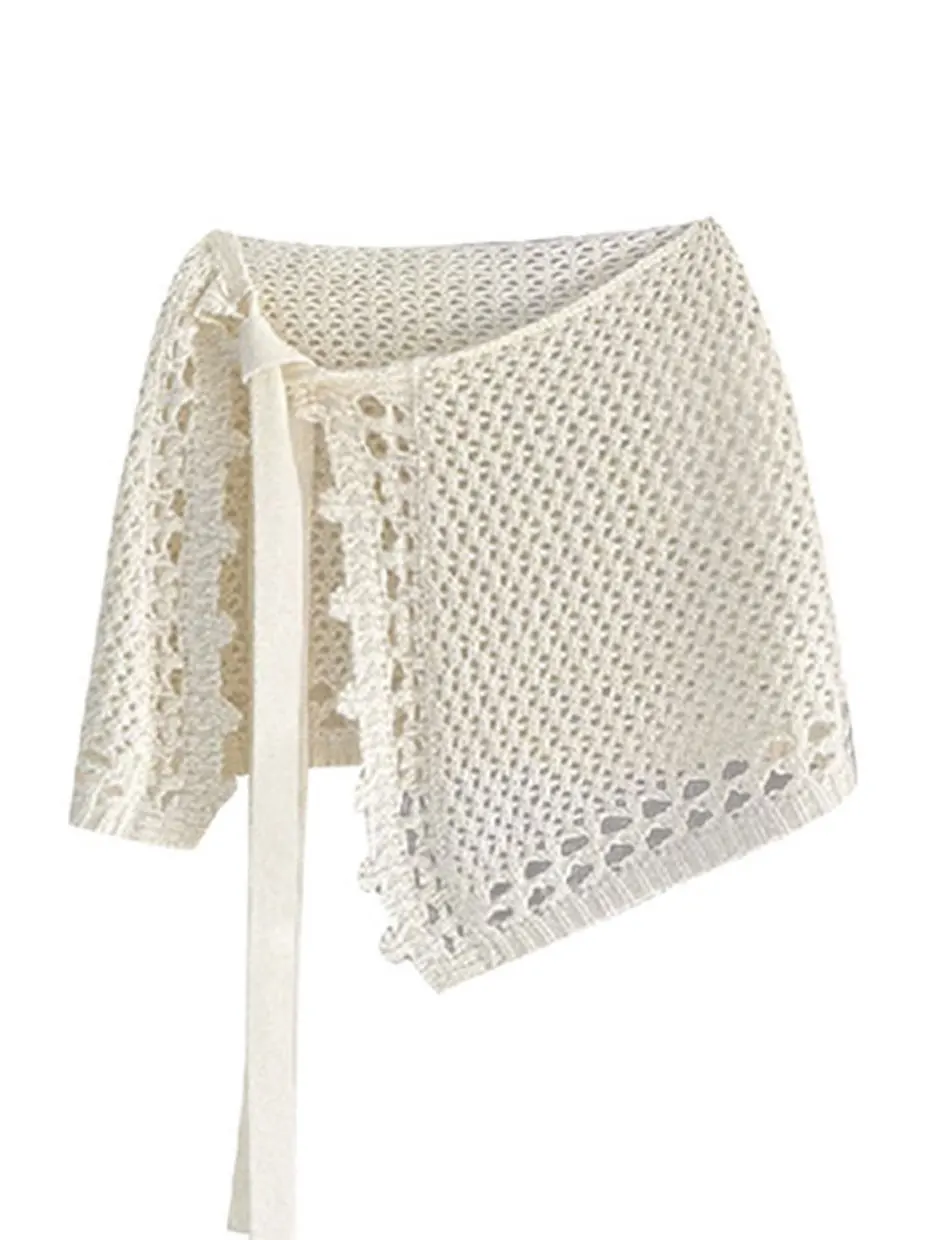 

Женская 3D вязаная юбка-полусолнце с поясом, базовая модель, в стиле шарк-брюк, для города, с высокой талией