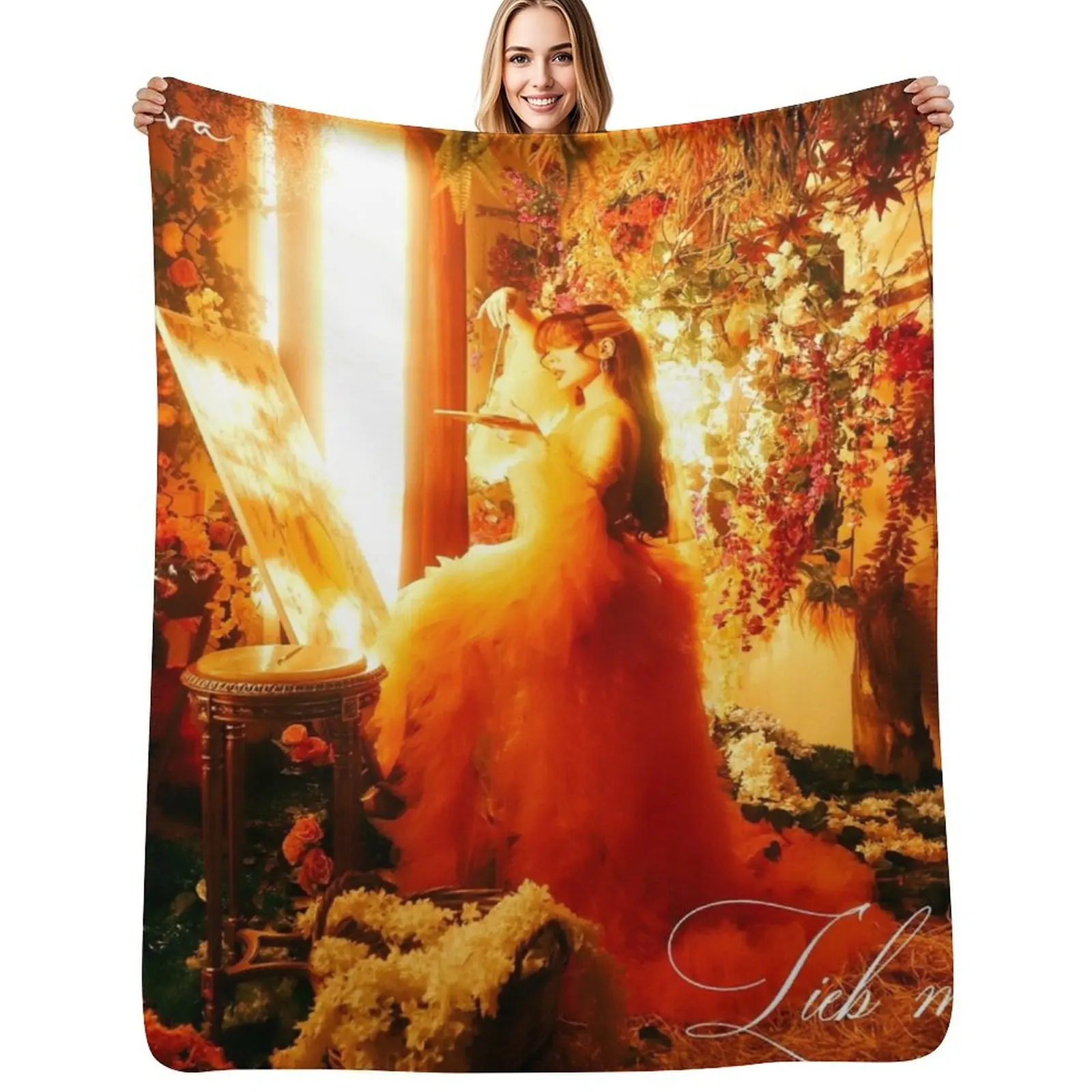 

Ayliva lieb mich Throw Blanket bed plaid Decorative Throw Flannels Custom Blankets