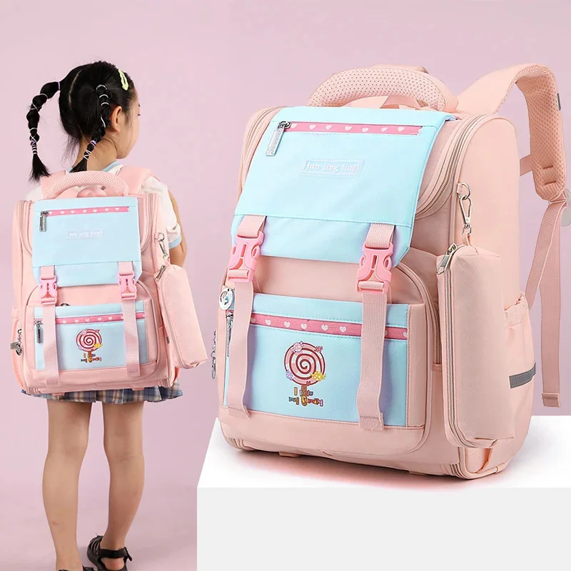 Mochila ortopédica para niños y niñas, morral para escuela primaria, morral para libros