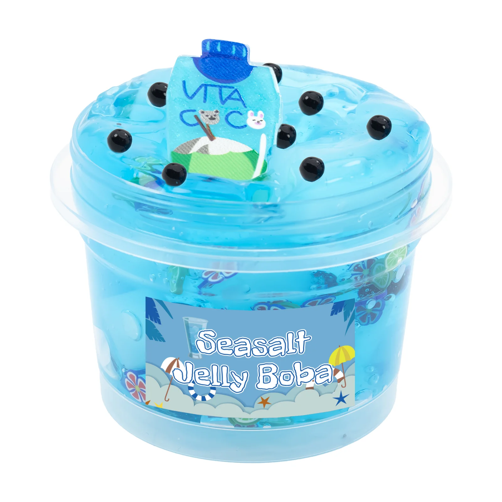 100 ml klares, knuspriges Schleim-Set, weiche Wassermelone, dehnbar, nicht klebrig, DIY-Kristallschlamm, Spielzeug, Charms, Schleim, Partygeschenke, Weihnachtsgeschenke