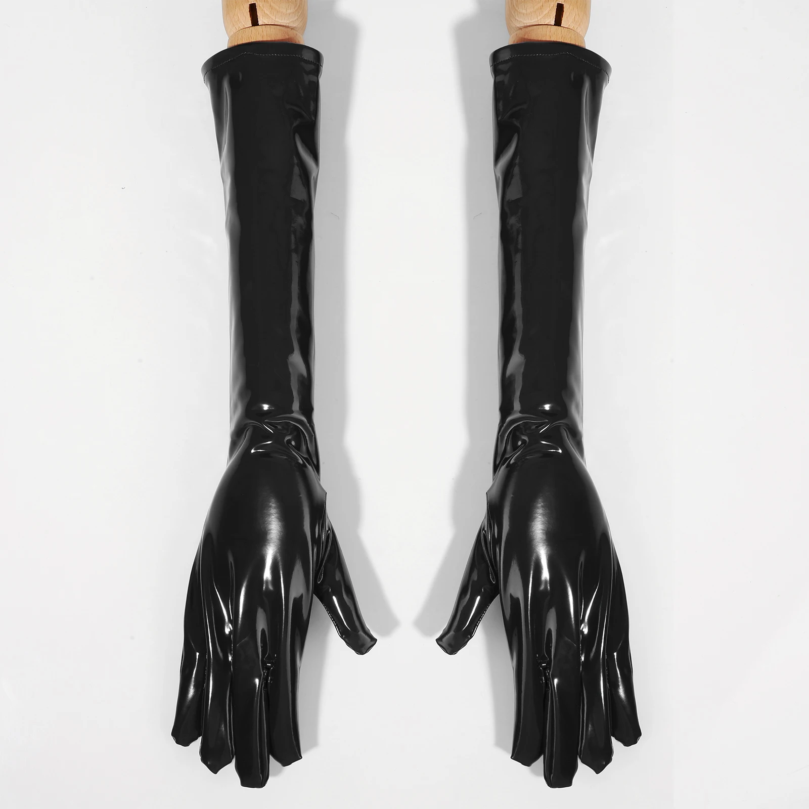 Gants longs en Faux cuir pour femmes, vêtements de Cosplay en Latex, pour pôle danse, boîte de nuit, accessoires de fête à thème, gants serrés